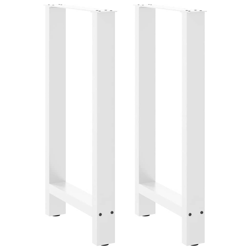 vidaXL Nogi do stołu barowego białe 2 szt. 40x(90-91) cm stal