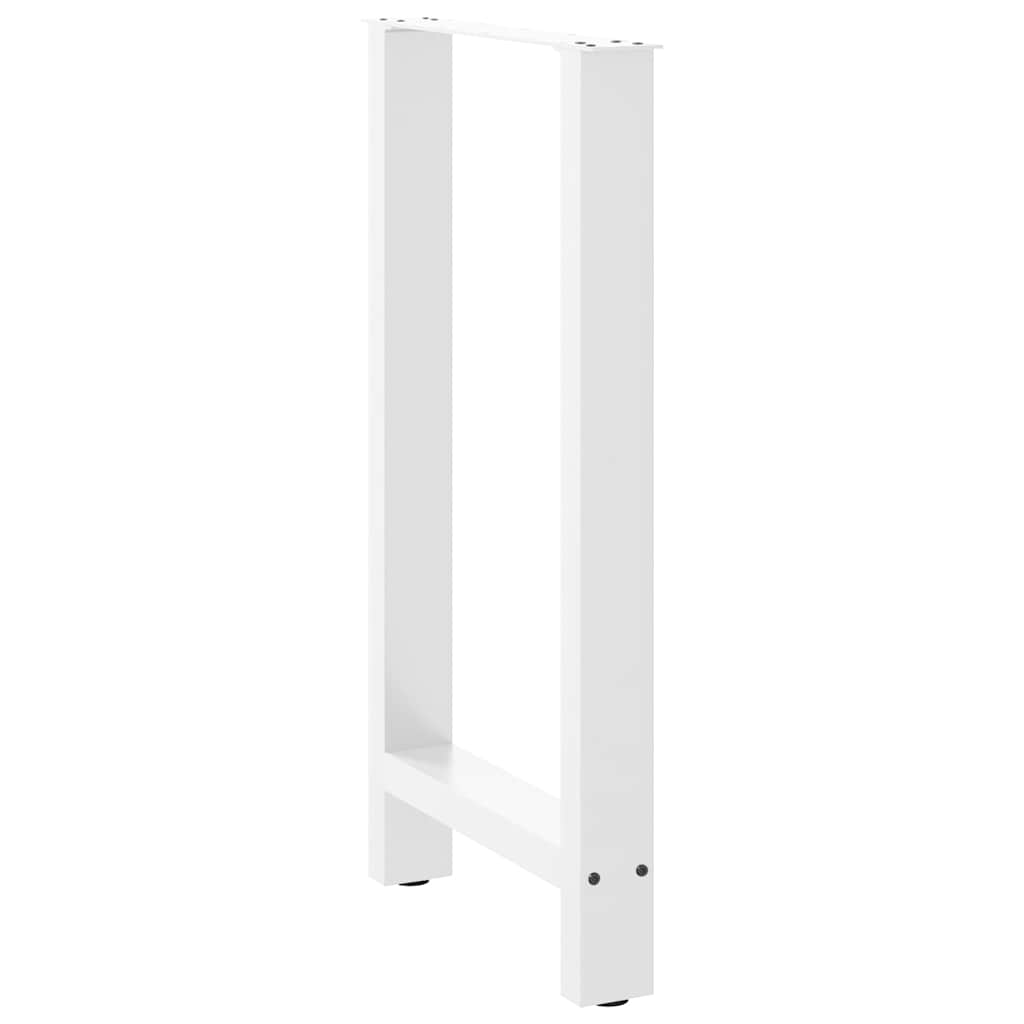 vidaXL Nogi do stołu barowego białe 2 szt. 40x(90-91) cm stal