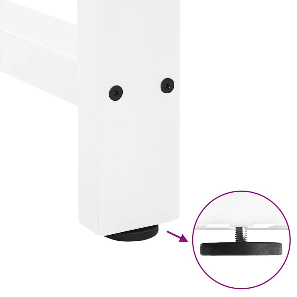 vidaXL Nogi do stołu barowego białe 2 szt. 40x(90-91) cm stal
