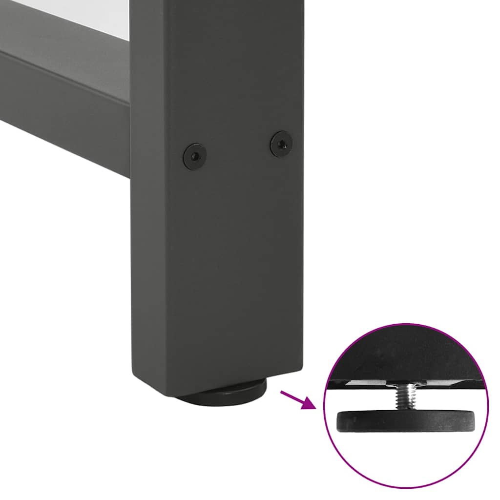 vidaXL Nogi do stołu barowego Antracyt 2 szt. 40x(90-91) cm Stal