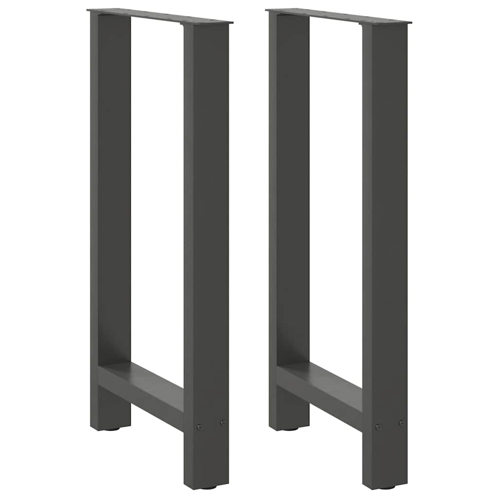 vidaXL Nogi do stołu barowego Antracyt 2 szt. 50x(90-91) cm Stal