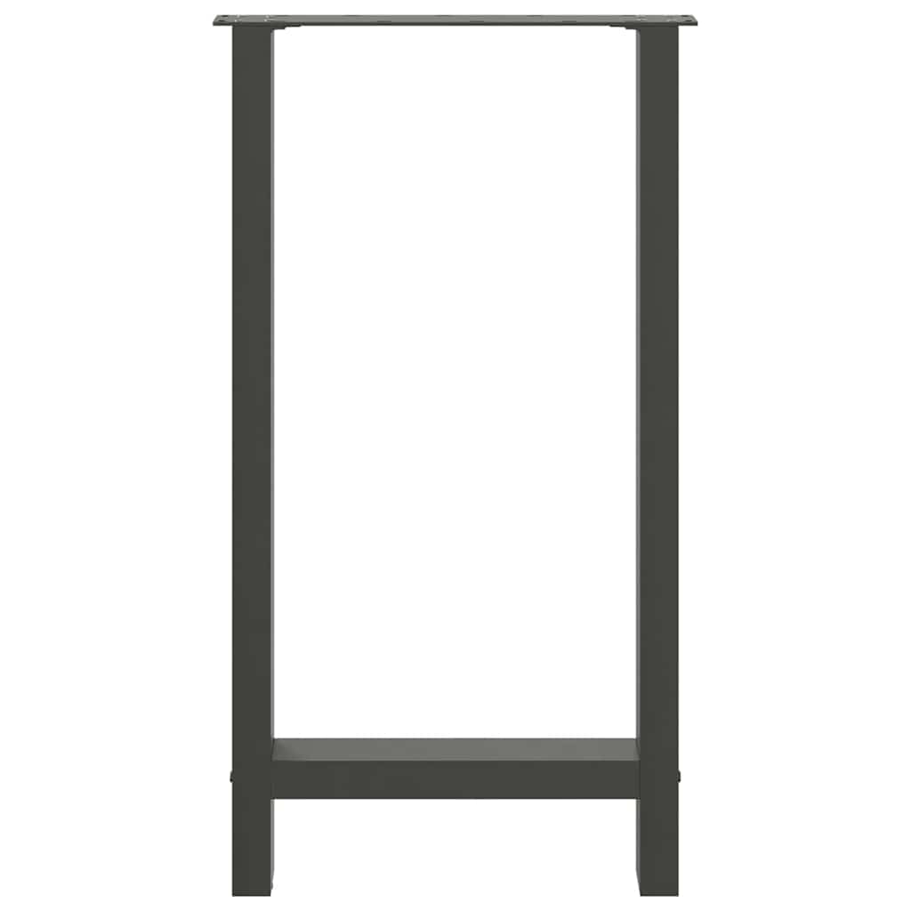 vidaXL Nogi do stołu barowego Antracyt 2 szt. 50x(90-91) cm Stal