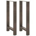 vidaXL Nogi do stołu barowego Naturalna stal 2 szt. 50x(90-91) cm Stal