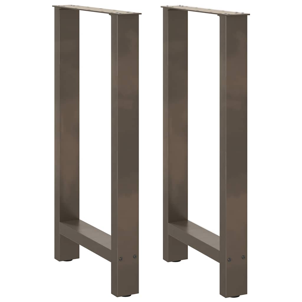 vidaXL Nogi do stołu barowego Naturalna stal 2 szt. 50x(90-91) cm Stal