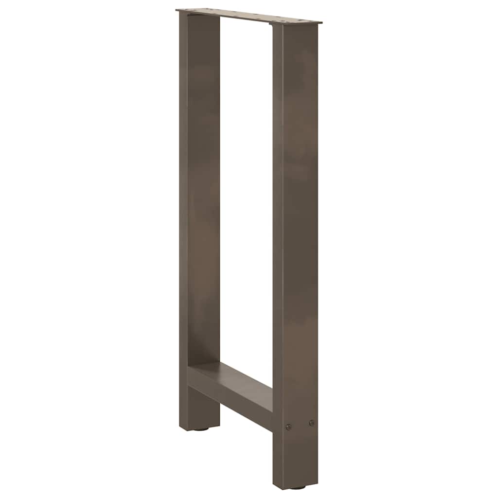 vidaXL Nogi do stołu barowego Naturalna stal 2 szt. 50x(90-91) cm Stal