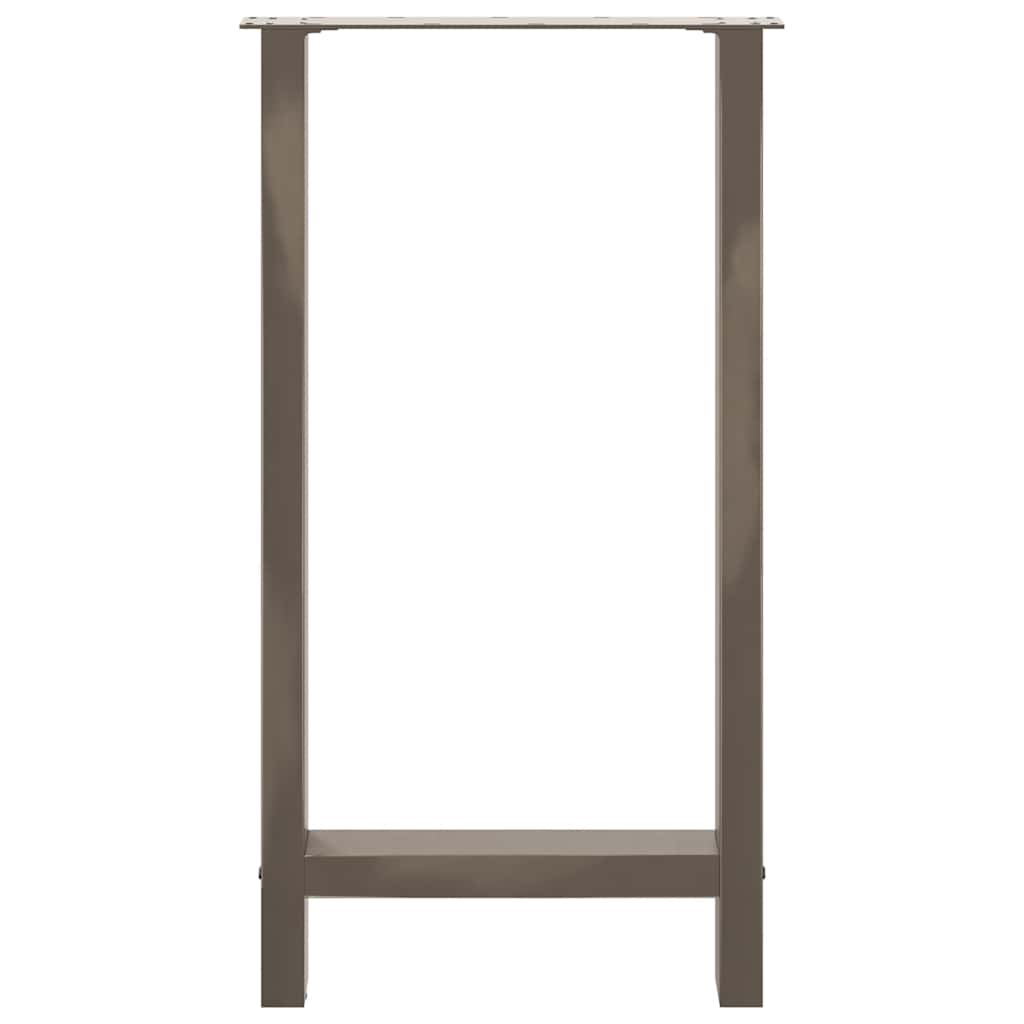 vidaXL Nogi do stołu barowego Naturalna stal 2 szt. 50x(90-91) cm Stal
