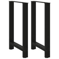 vidaXL Nogi do stołu barowego czarne 2 szt. 60x(90-91) cm stal