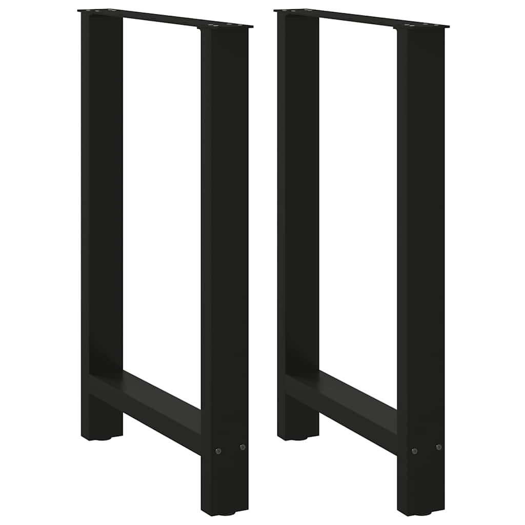 vidaXL Nogi do stołu barowego czarne 2 szt. 60x(90-91) cm stal
