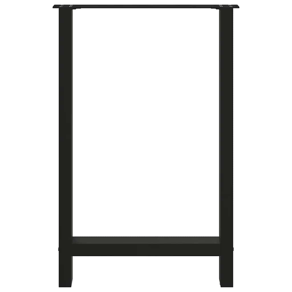 vidaXL Nogi do stołu barowego czarne 2 szt. 60x(90-91) cm stal