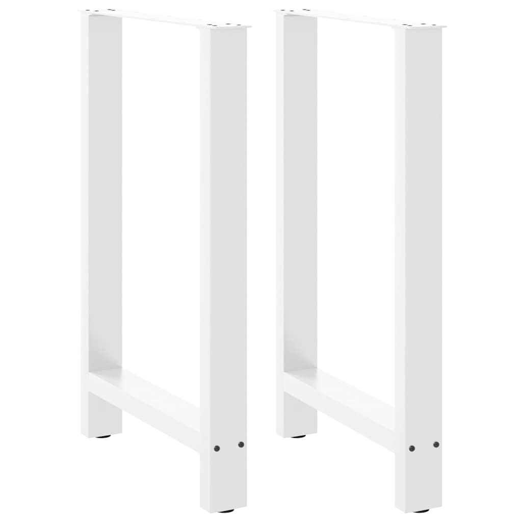 vidaXL Nogi do stołu barowego białe 2 szt. 60x(90-91) cm stal