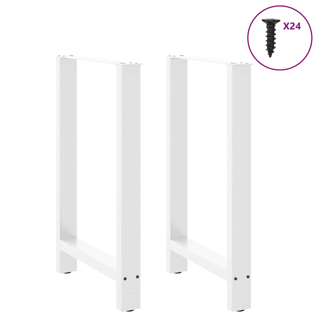 vidaXL Nogi do stołu barowego białe 2 szt. 60x(90-91) cm stal