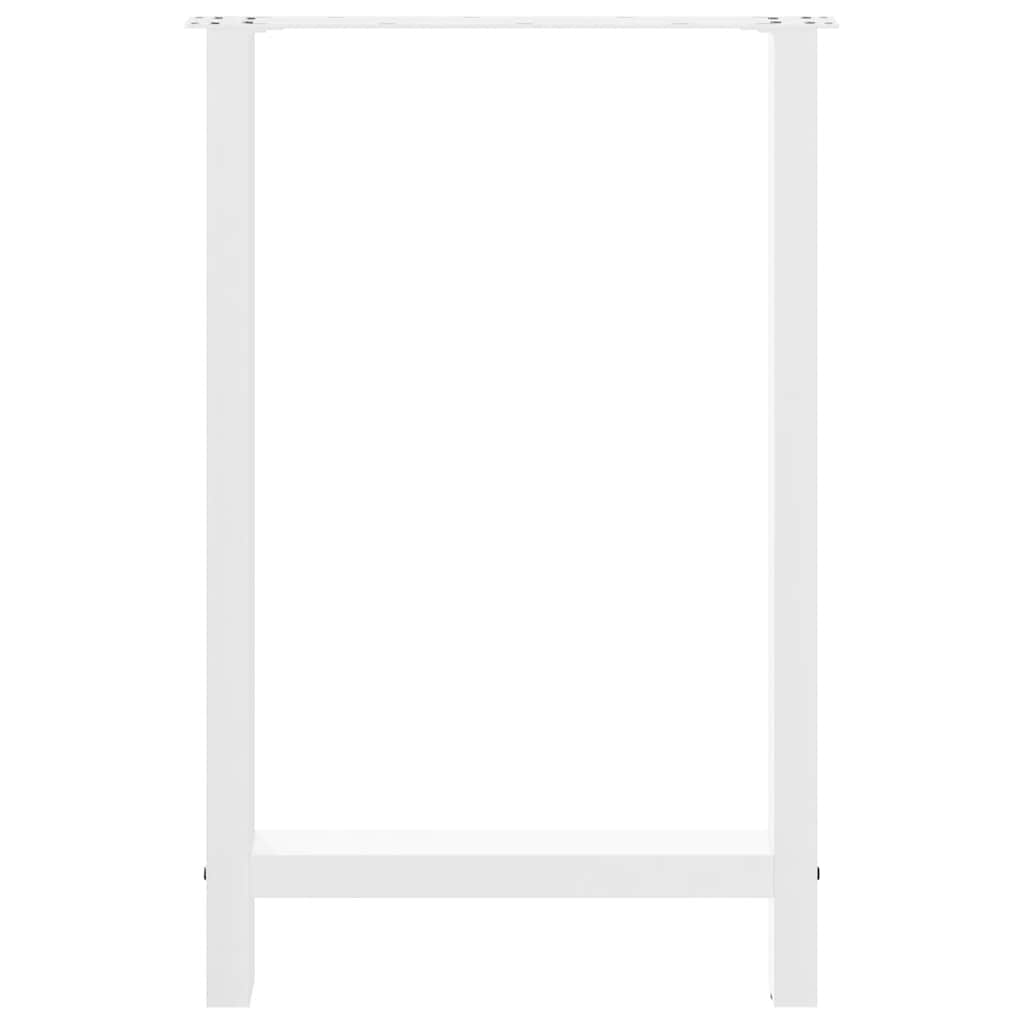 vidaXL Nogi do stołu barowego białe 2 szt. 60x(90-91) cm stal