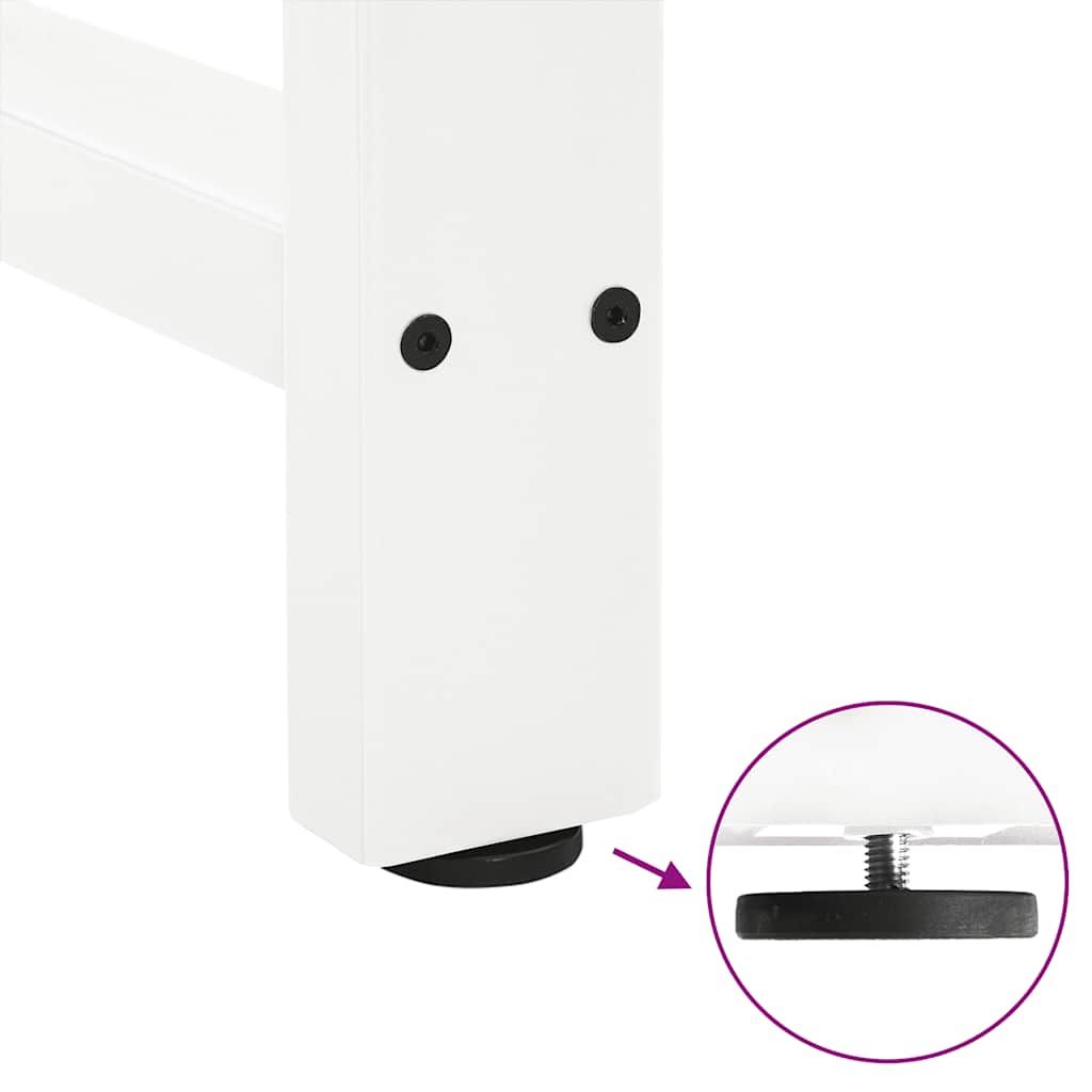 vidaXL Nogi do stołu barowego białe 2 szt. 60x(90-91) cm stal
