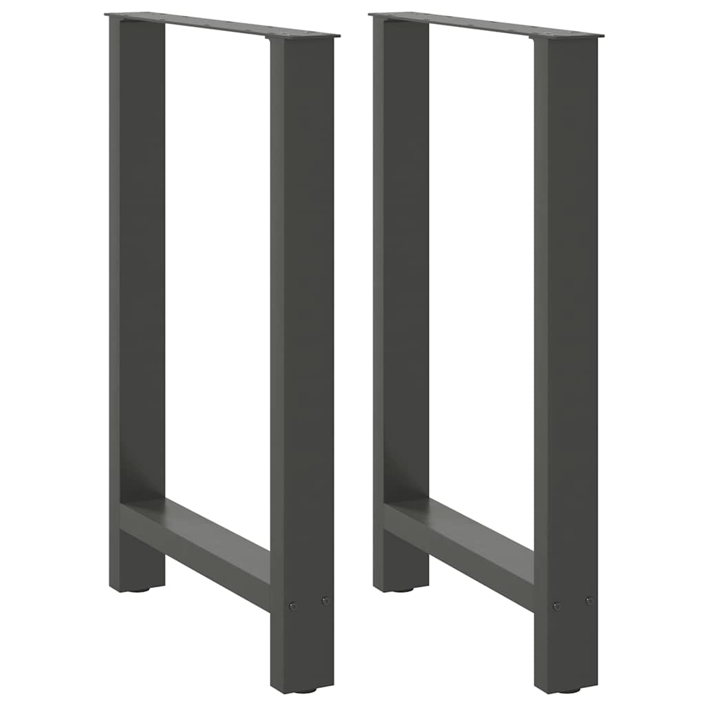 vidaXL Nogi do stołu barowego Antracyt 2 szt. 60x(90-91) cm Stal