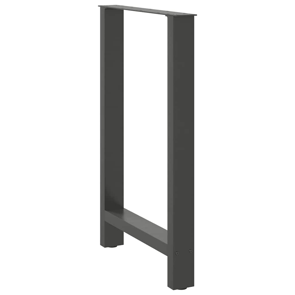 vidaXL Nogi do stołu barowego Antracyt 2 szt. 60x(90-91) cm Stal