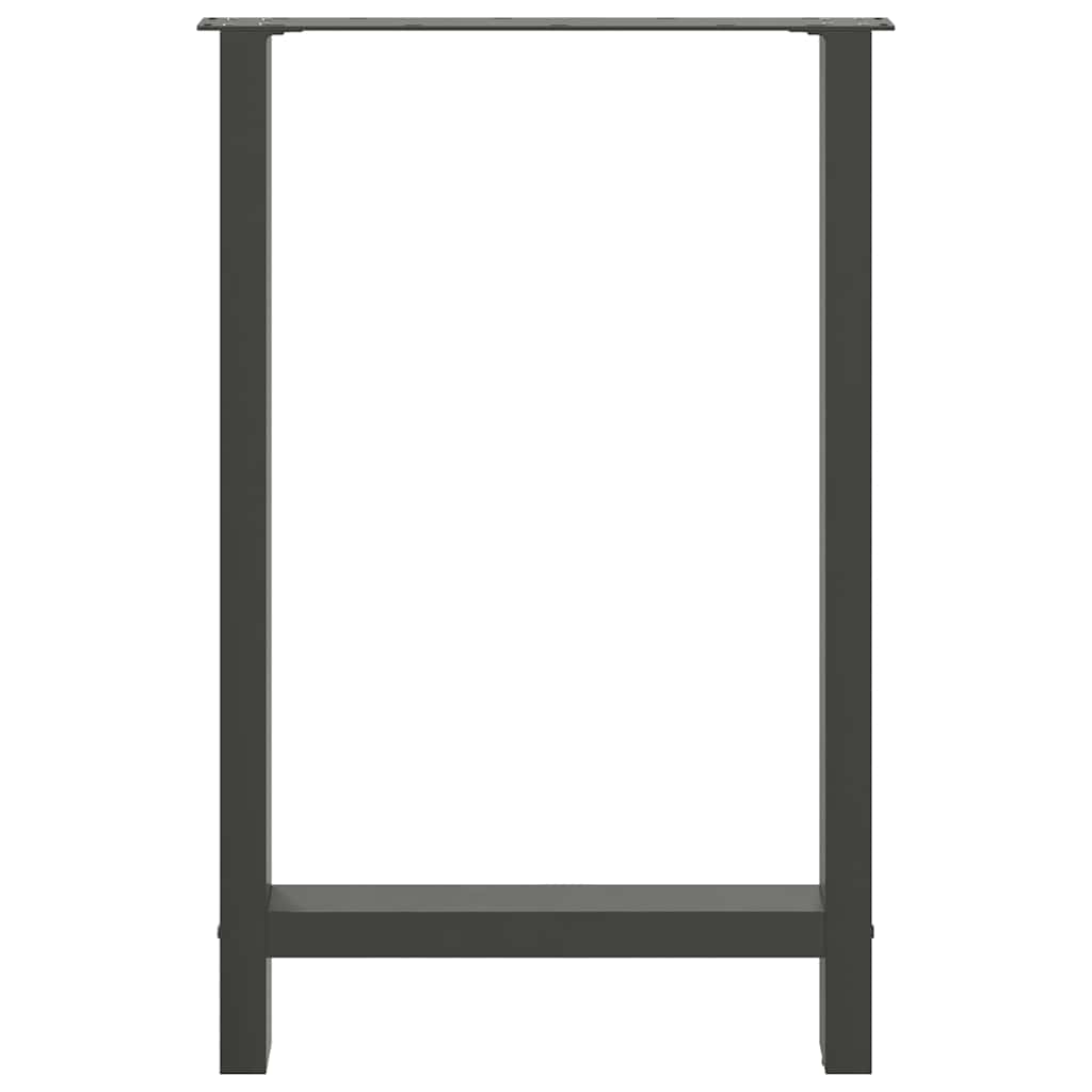 vidaXL Nogi do stołu barowego Antracyt 2 szt. 60x(90-91) cm Stal