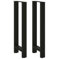 vidaXL Nogi do stołu barowego czarne 2 szt. 40x(100-101) cm stal