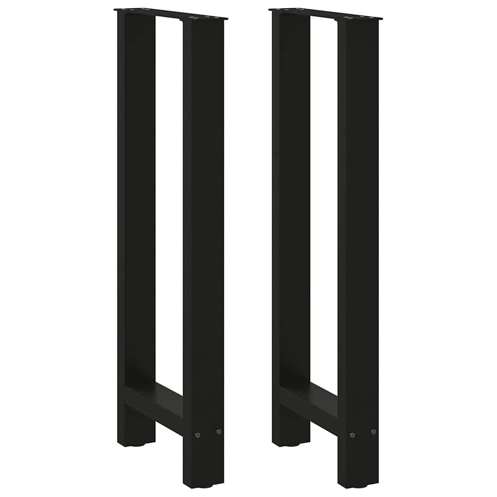 vidaXL Nogi do stołu barowego czarne 2 szt. 40x(100-101) cm stal