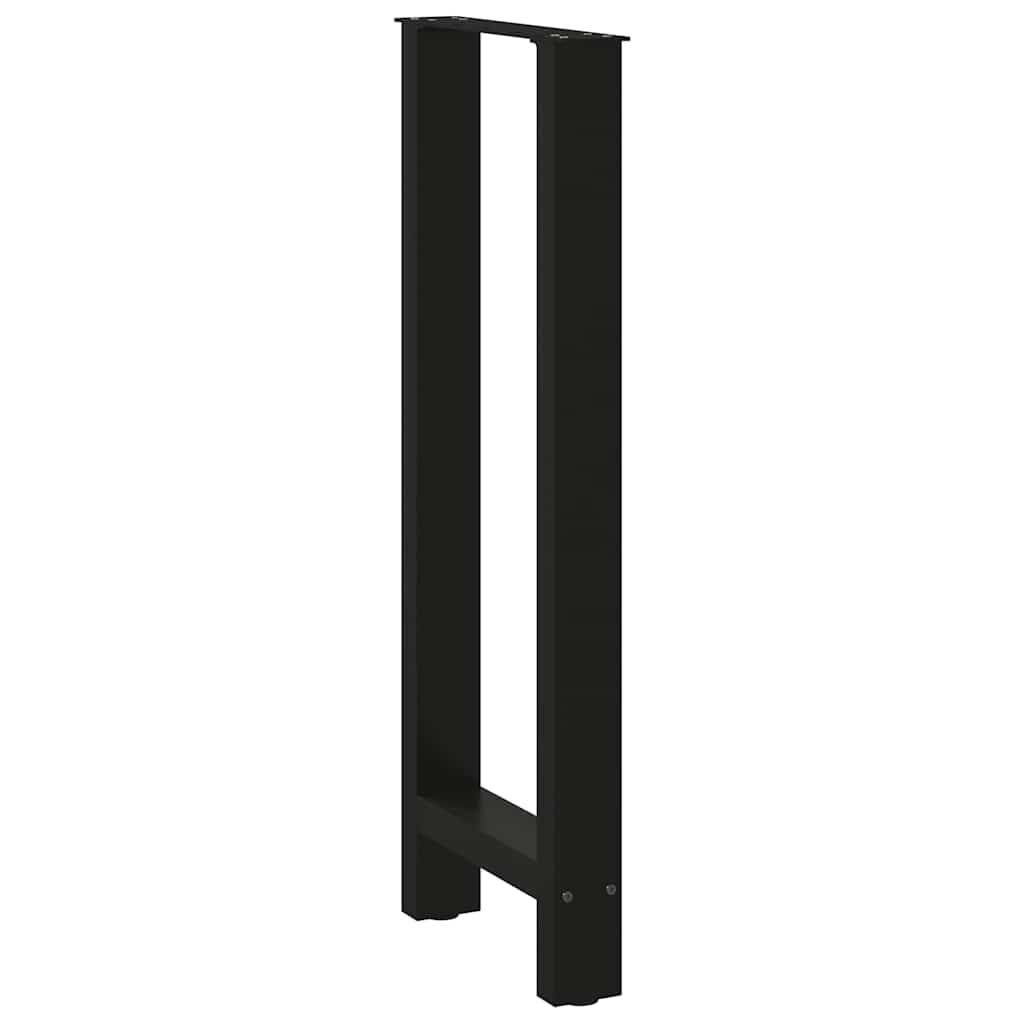 vidaXL Nogi do stołu barowego czarne 2 szt. 40x(100-101) cm stal