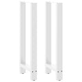 vidaXL Nogi do stołu barowego białe 2 szt. 40x(100-101) cm stal