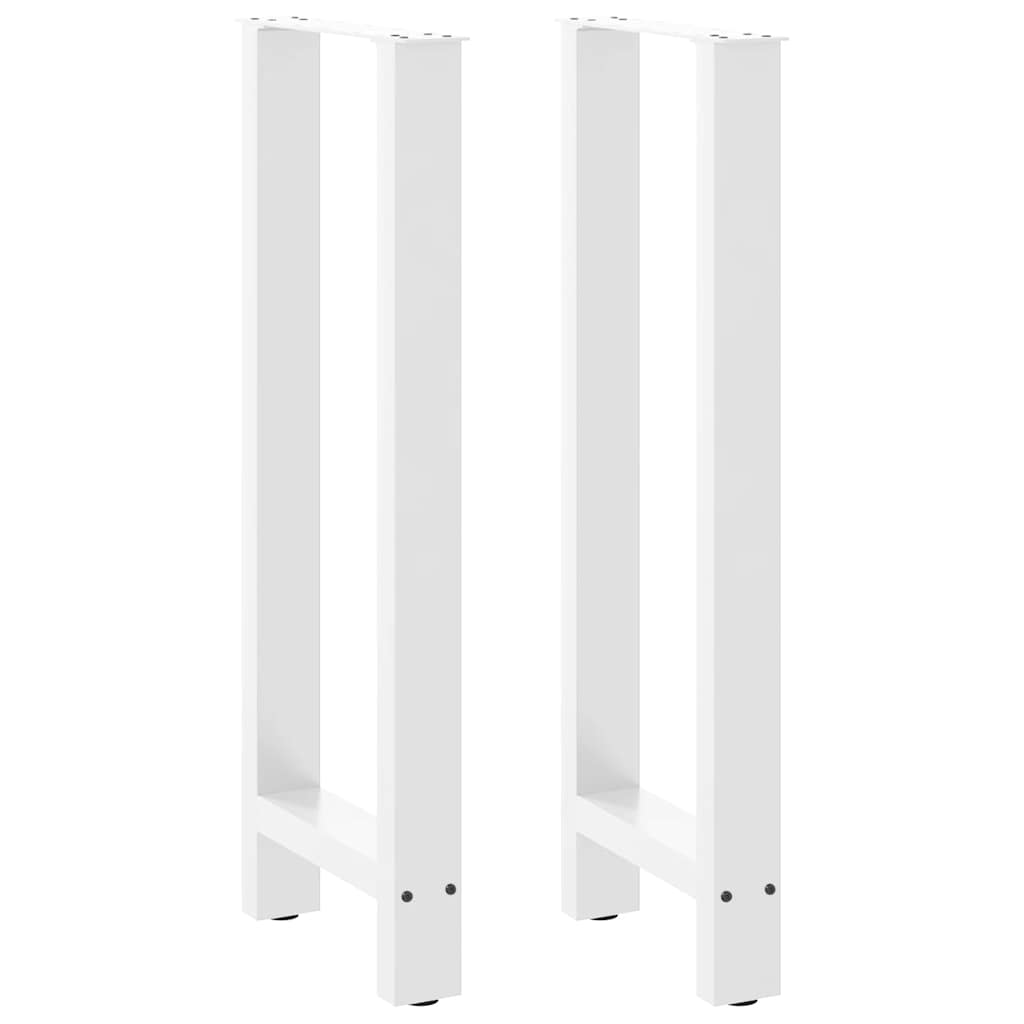 vidaXL Nogi do stołu barowego białe 2 szt. 40x(100-101) cm stal