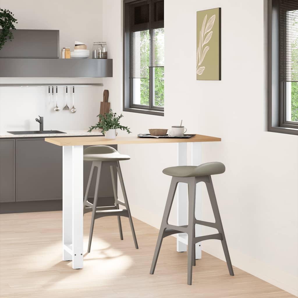 vidaXL Nogi do stołu barowego białe 2 szt. 40x(100-101) cm stal