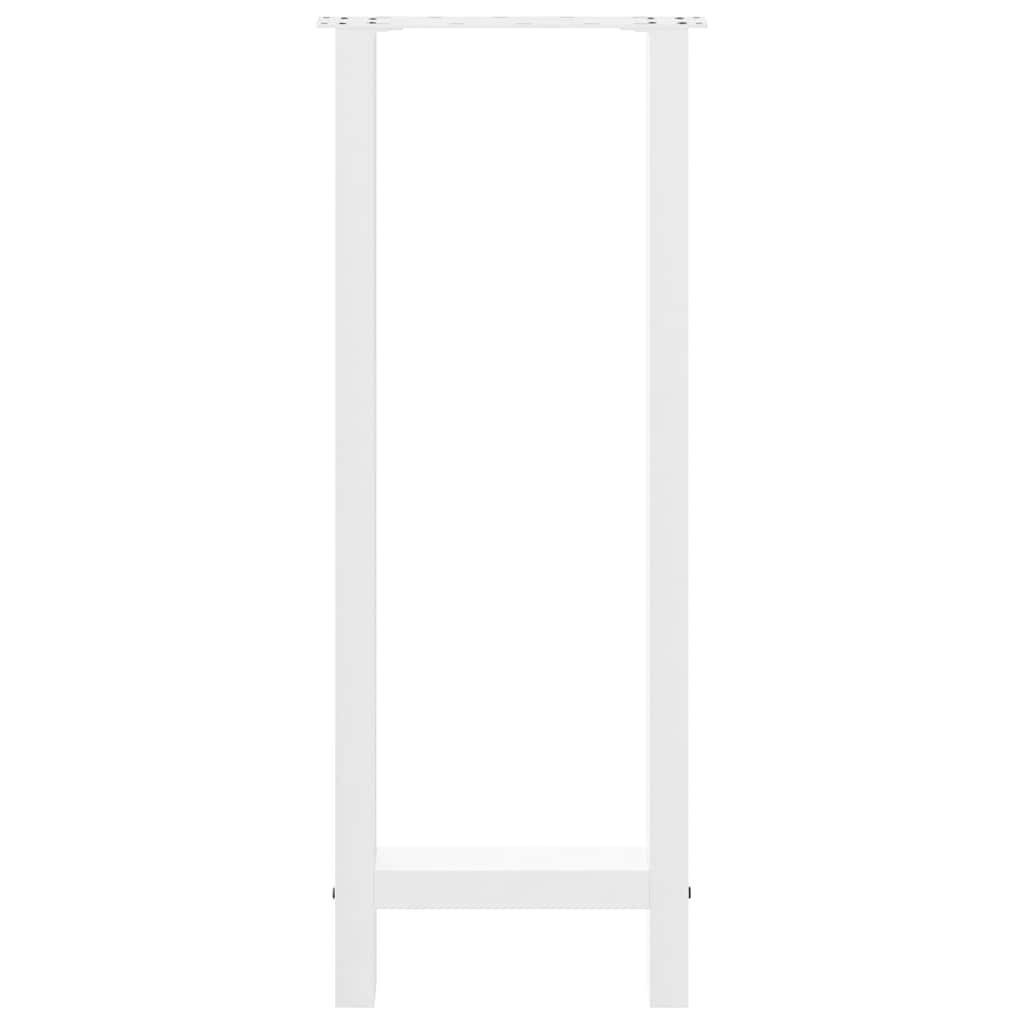 vidaXL Nogi do stołu barowego białe 2 szt. 40x(100-101) cm stal