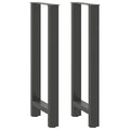 vidaXL Nogi do stołu barowego Antracyt 2 szt. 40x(100-101) cm Stal