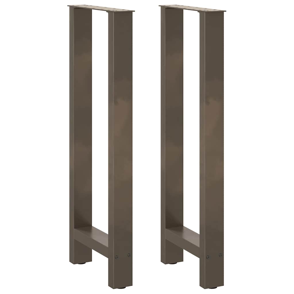 vidaXL Nogi do stołu barowego Naturalna stal 2 szt. 40x(100-101) cm Stal