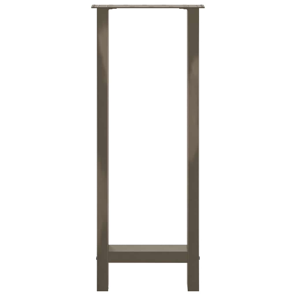 vidaXL Nogi do stołu barowego Naturalna stal 2 szt. 40x(100-101) cm Stal