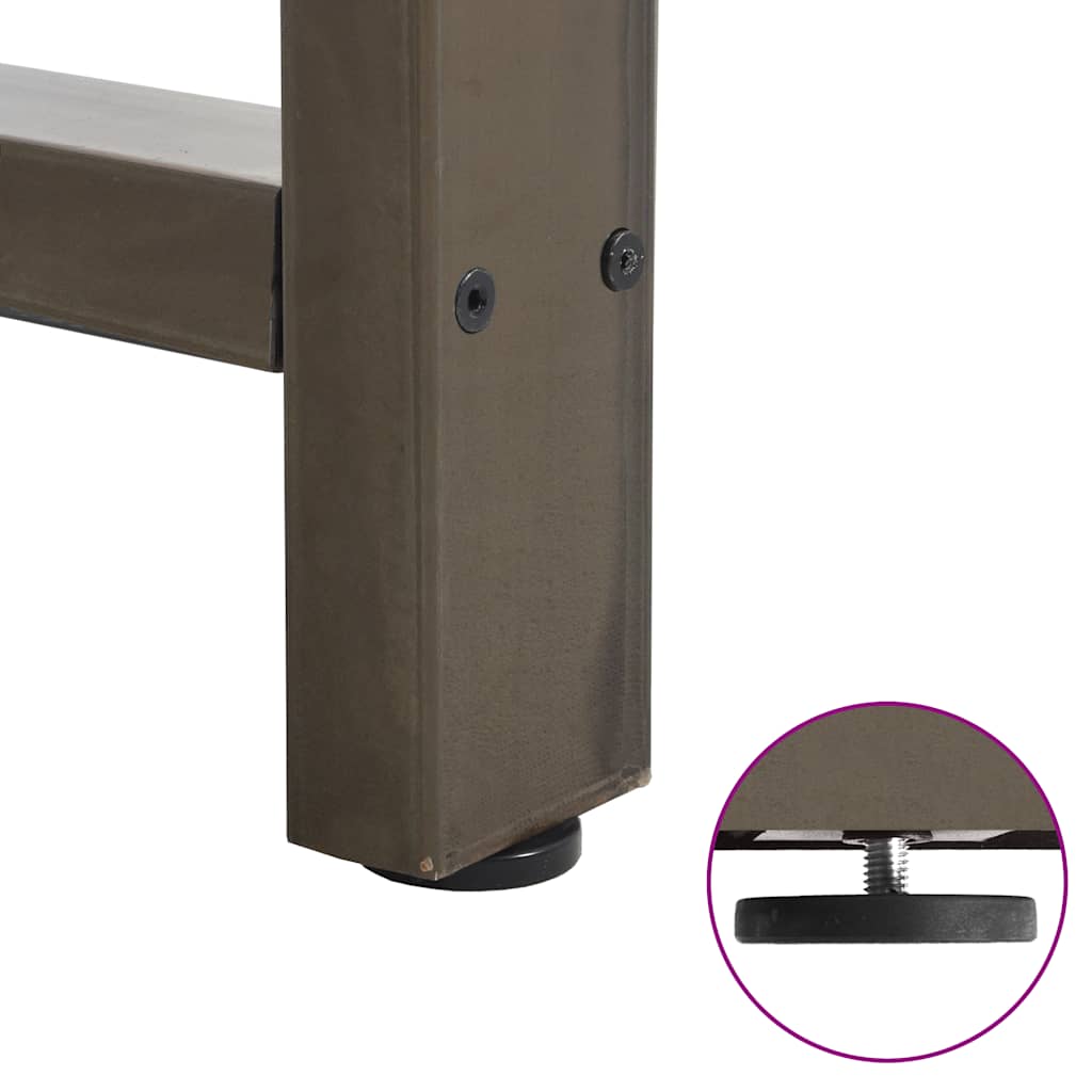 vidaXL Nogi do stołu barowego Naturalna stal 2 szt. 40x(100-101) cm Stal
