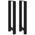 vidaXL Nogi do stołu barowego czarne 2 szt. 50x(100-101) cm stal