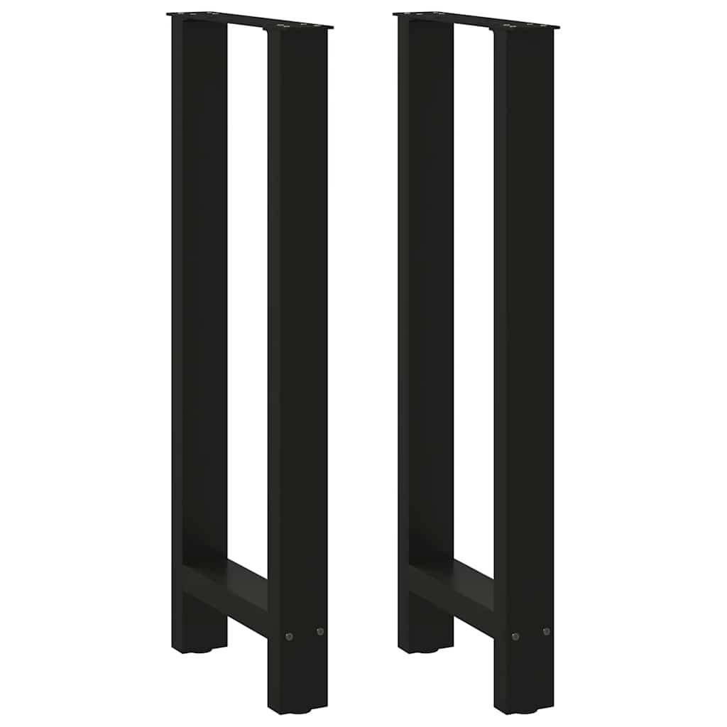 vidaXL Nogi do stołu barowego czarne 2 szt. 50x(100-101) cm stal