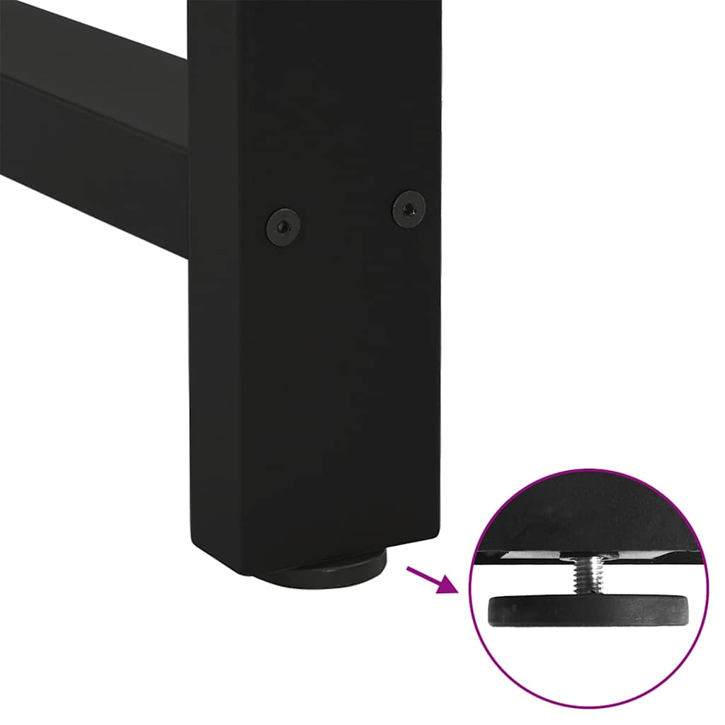 vidaXL Nogi do stołu barowego czarne 2 szt. 50x(100-101) cm stal