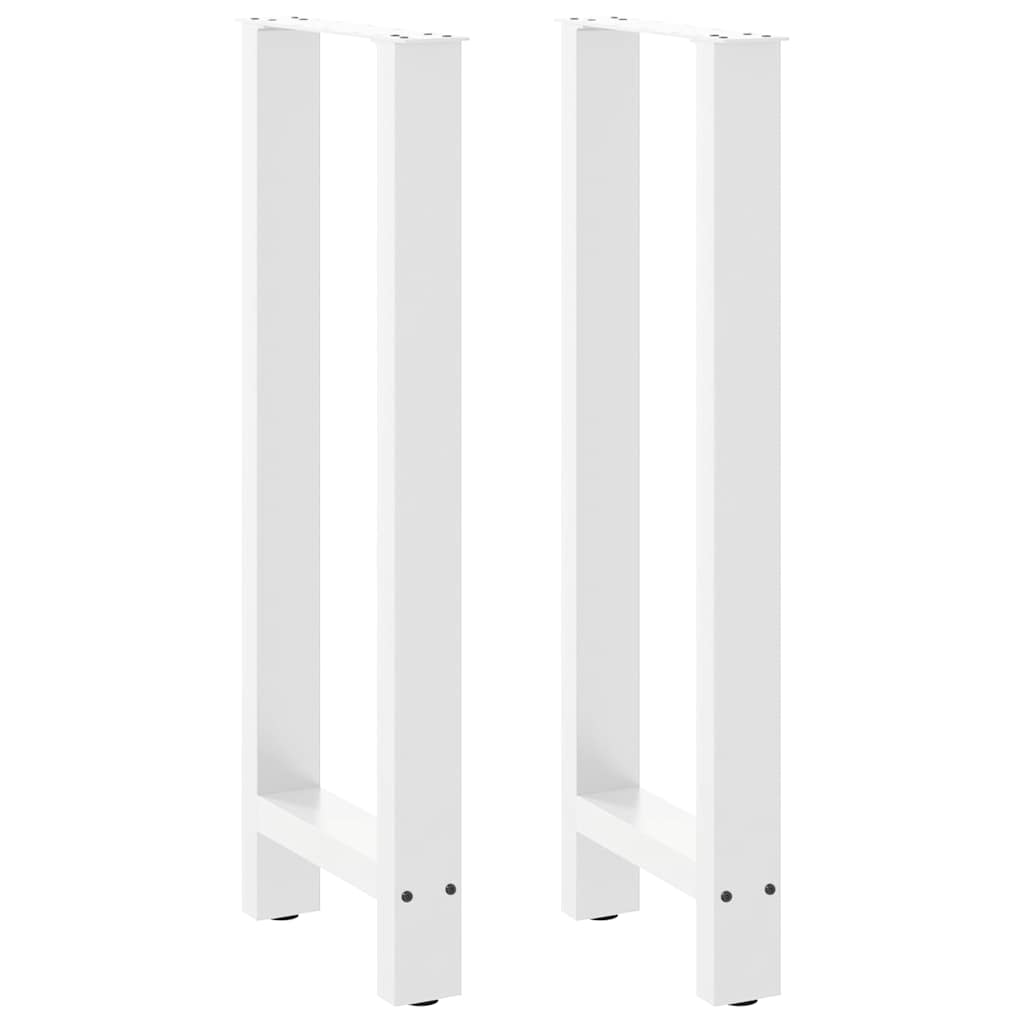 vidaXL Nogi do stołu barowego białe 2 szt. 50x(100-101) cm stal