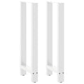 vidaXL Nogi do stołu barowego białe 2 szt. 50x(100-101) cm stal
