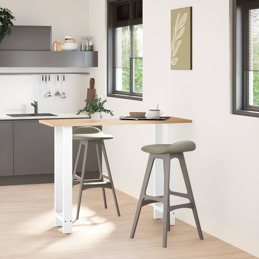vidaXL Nogi do stołu barowego białe 2 szt. 50x(100-101) cm stal