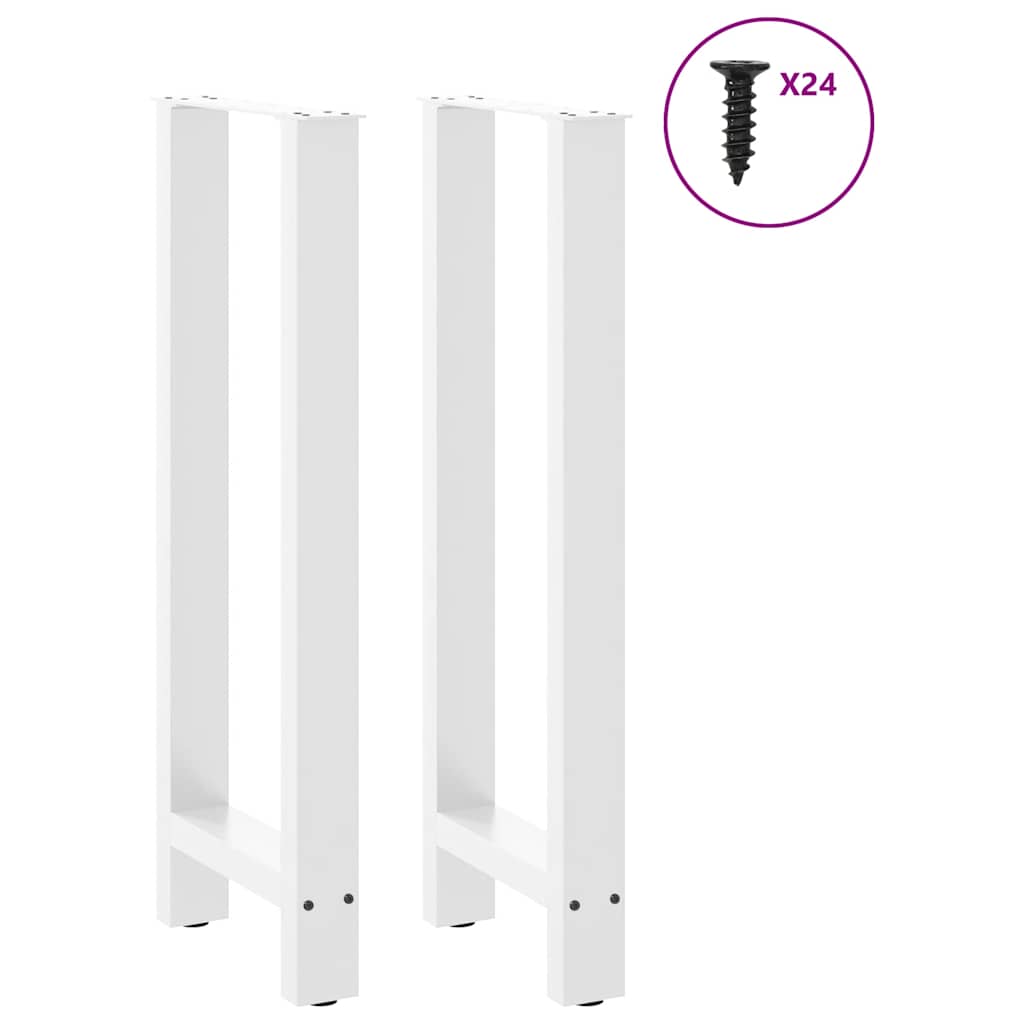 vidaXL Nogi do stołu barowego białe 2 szt. 50x(100-101) cm stal