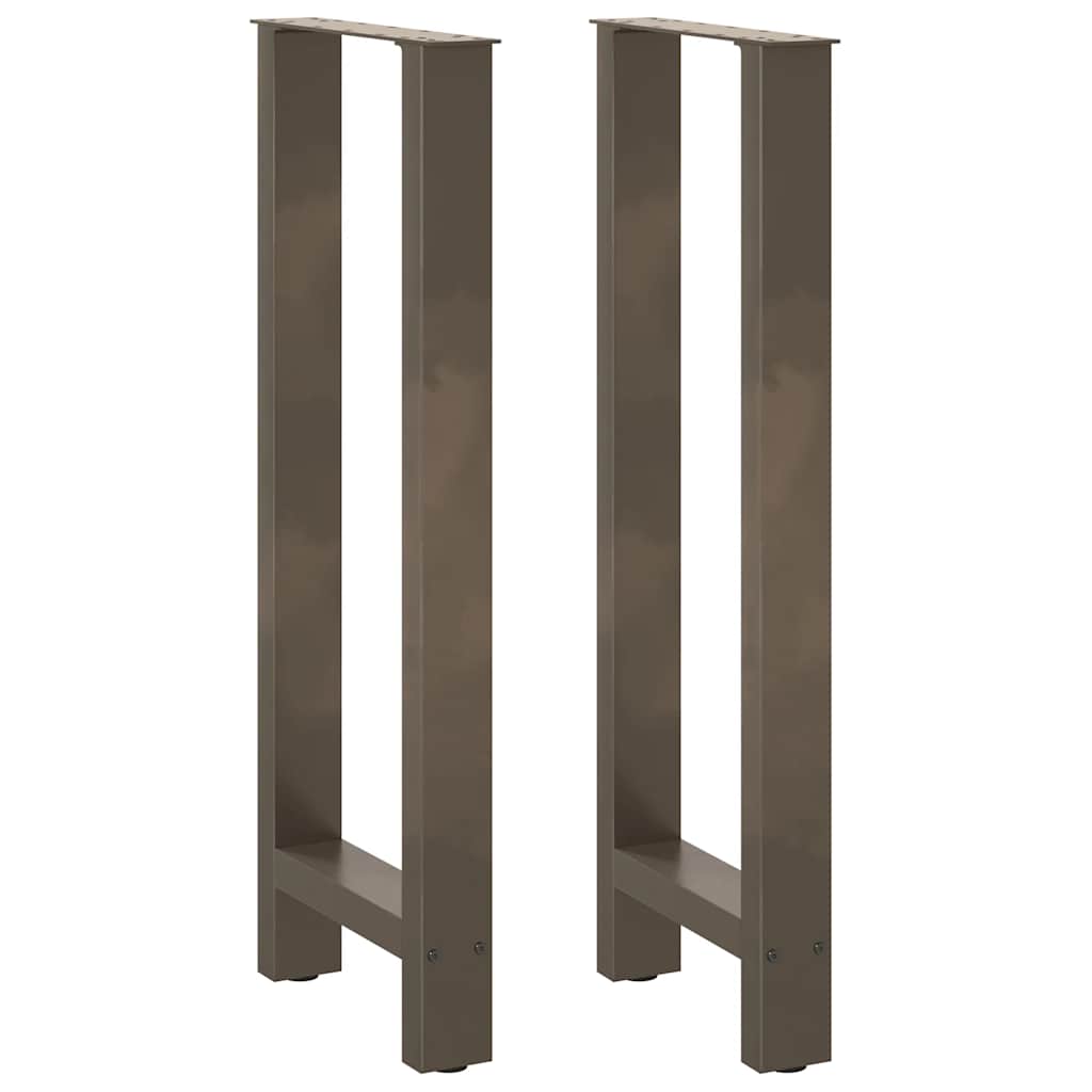 vidaXL Nogi do stołu barowego Naturalna stal 2 szt. 50x(100-101) cm Stal