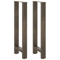 vidaXL Nogi do stołu barowego Naturalna stal 2 szt. 50x(100-101) cm Stal