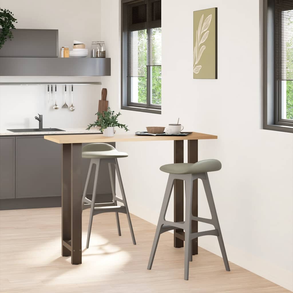 vidaXL Nogi do stołu barowego Naturalna stal 2 szt. 50x(100-101) cm Stal