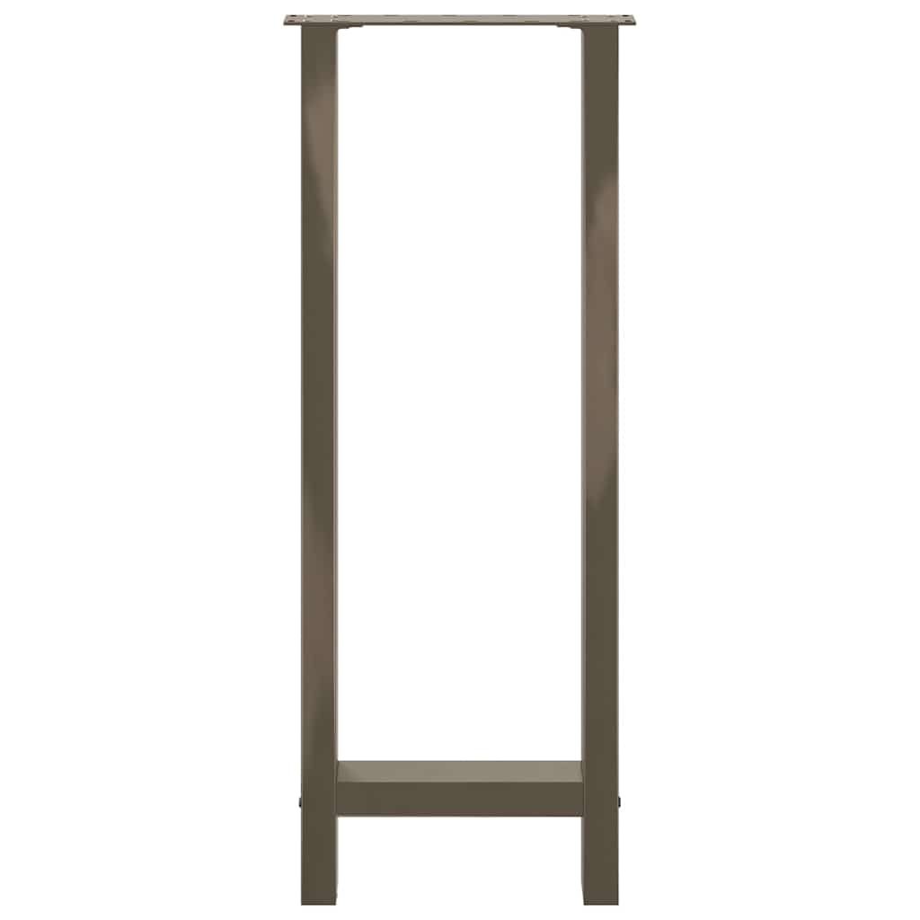 vidaXL Nogi do stołu barowego Naturalna stal 2 szt. 50x(100-101) cm Stal