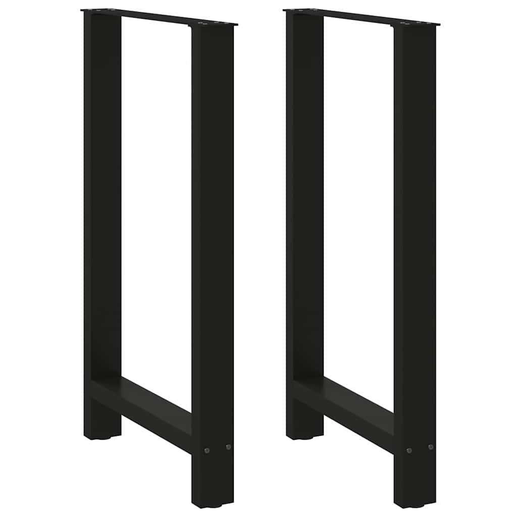vidaXL Nogi do stołu barowego czarne 2 szt. 60x(100-101) cm stal
