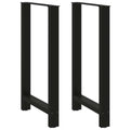 vidaXL Nogi do stołu barowego czarne 2 szt. 60x(100-101) cm stal