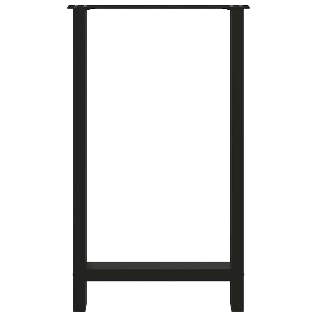 vidaXL Nogi do stołu barowego czarne 2 szt. 60x(100-101) cm stal