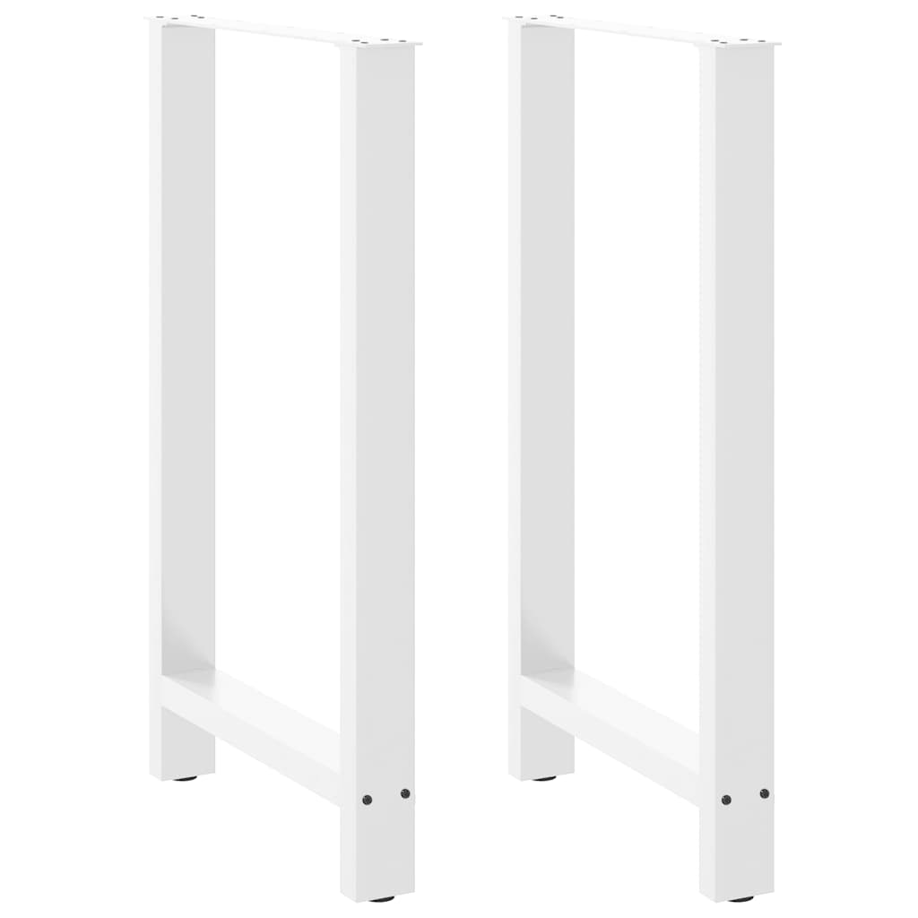 vidaXL Nogi do stołu barowego białe 2 szt. 60x(100-101) cm stal