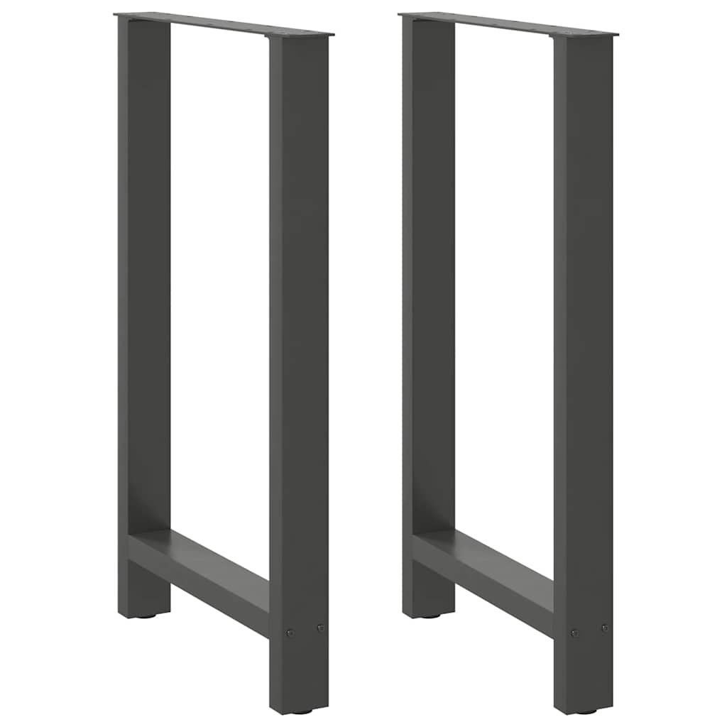 vidaXL Nogi do stołu barowego Antracyt 2 szt. 60x(100-101) cm Stal