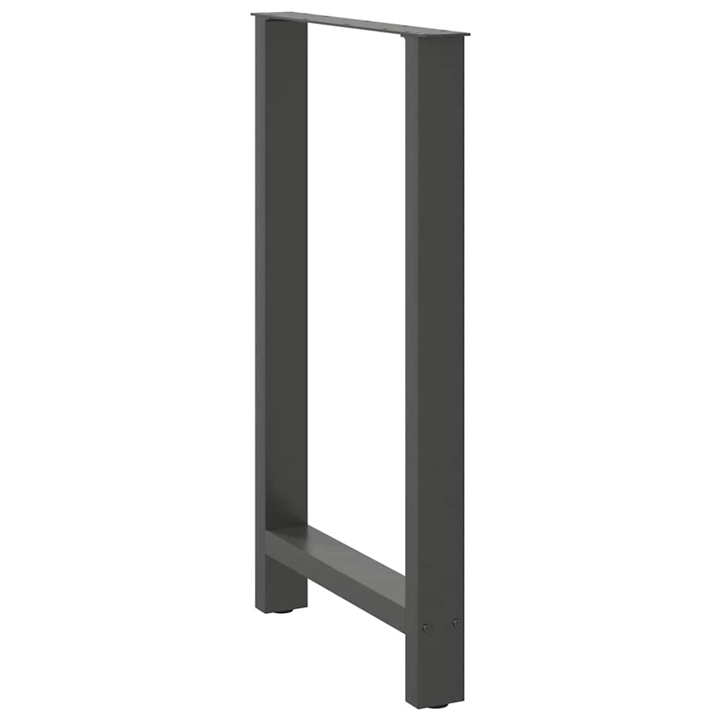 vidaXL Nogi do stołu barowego Antracyt 2 szt. 60x(100-101) cm Stal