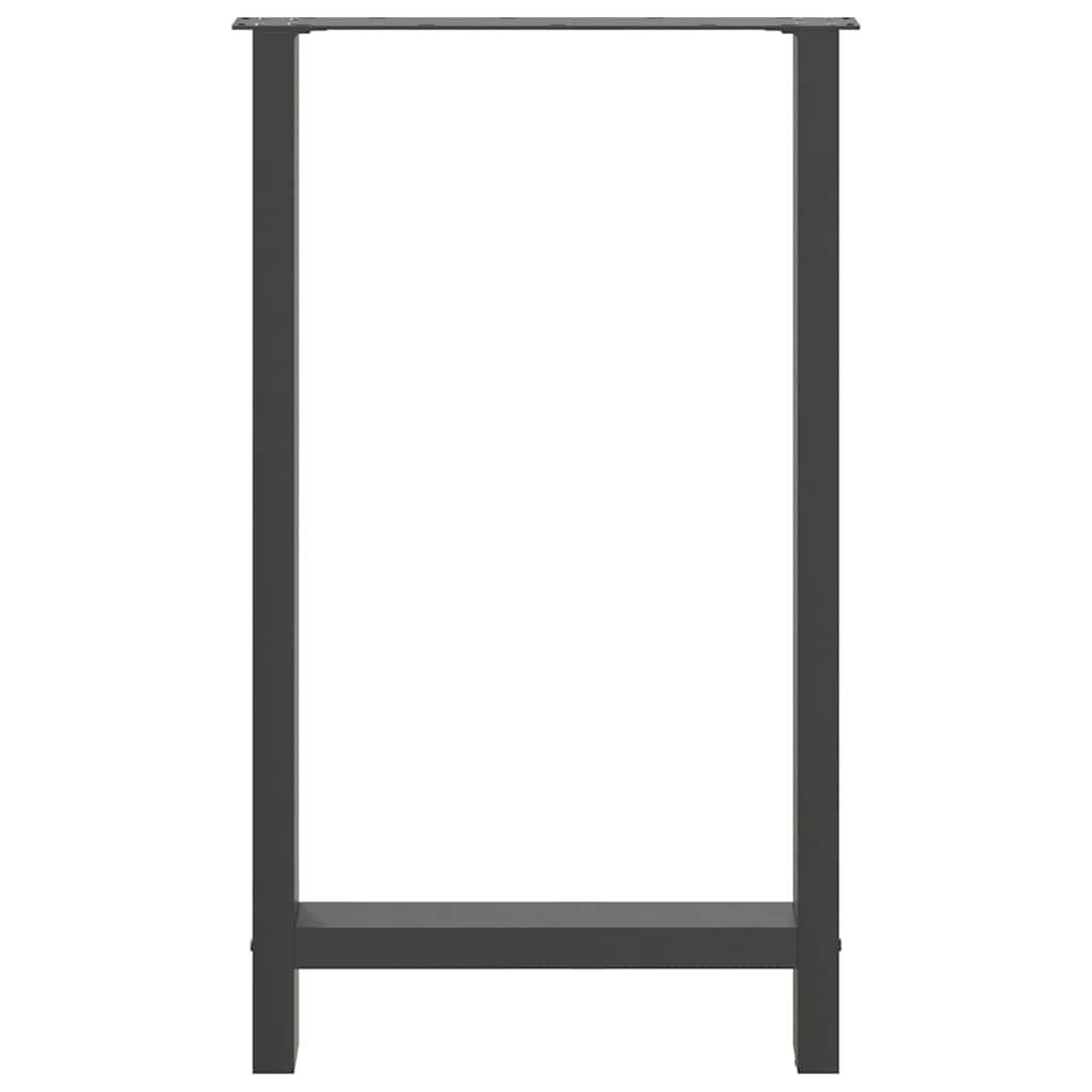 vidaXL Nogi do stołu barowego Antracyt 2 szt. 60x(100-101) cm Stal