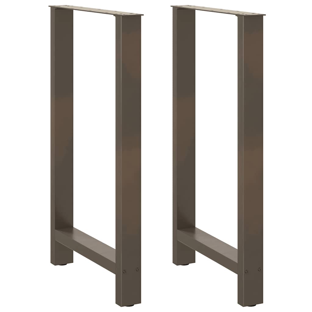 vidaXL Nogi do stołu barowego Naturalna stal 2 szt. 60x(100-101) cm Stal